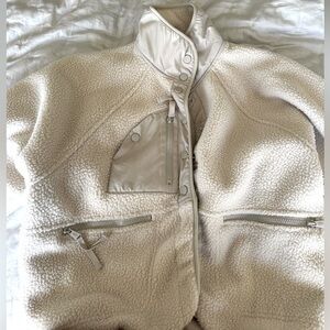 NEW Free People Movement Hit the Slopes Fleece Jacket Optic white canvas S
